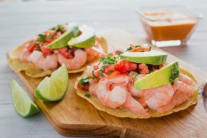 Cilantro lime Shrimp with avocado