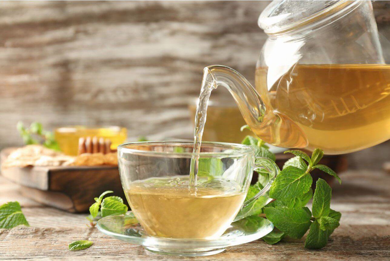 A cup of green tea, highlighting its benefits as a source of antioxidants for daily health.