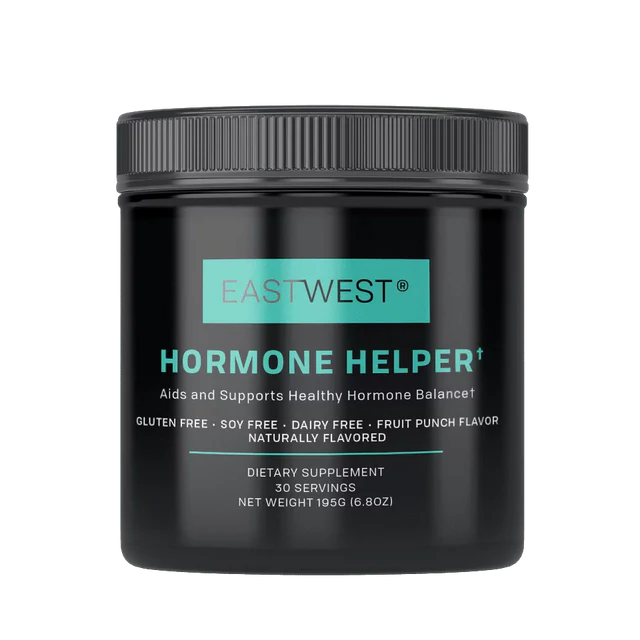 bottle of hormone helper supplement