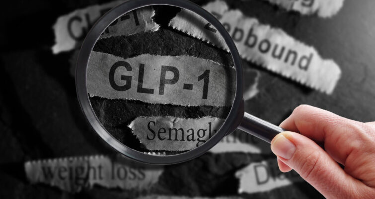 Illustration of GLP-1's interaction with the brain, highlighting its role in appetite regulation and metabolism.