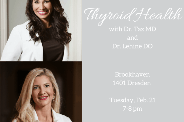 Thorax health discussion featuring Dr. Jessica DO and Dr. Tina MD at an evening event on thyroid health.