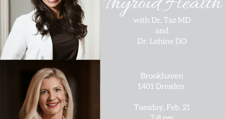 Thorax health discussion featuring Dr. Jessica DO and Dr. Tina MD at an evening event on thyroid health.