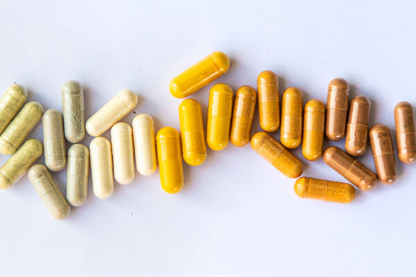 Medicinal supplements in capsules.