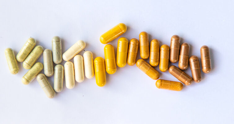 Medicinal supplements in capsules.