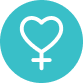 Female symbol with a heart