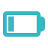 Battery icon showing low charge